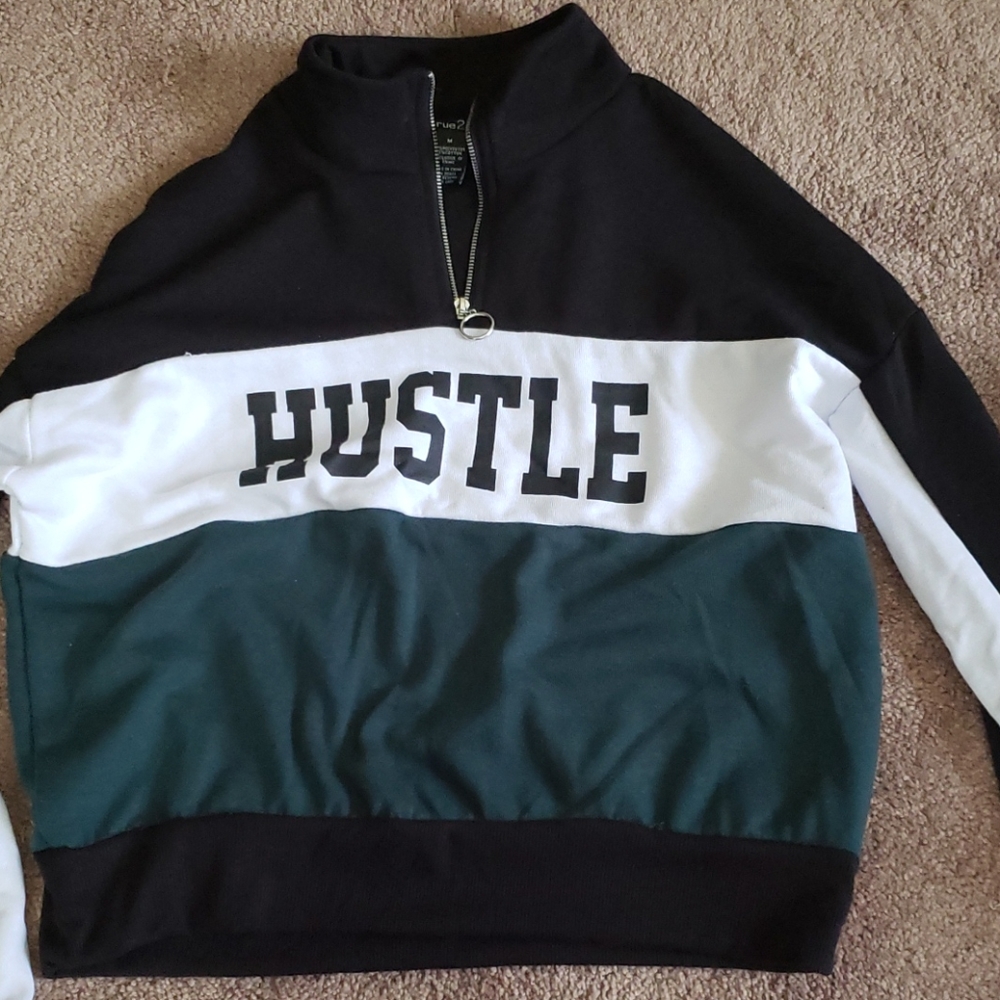 HUSTLE cropped sweater LAST CHANCE